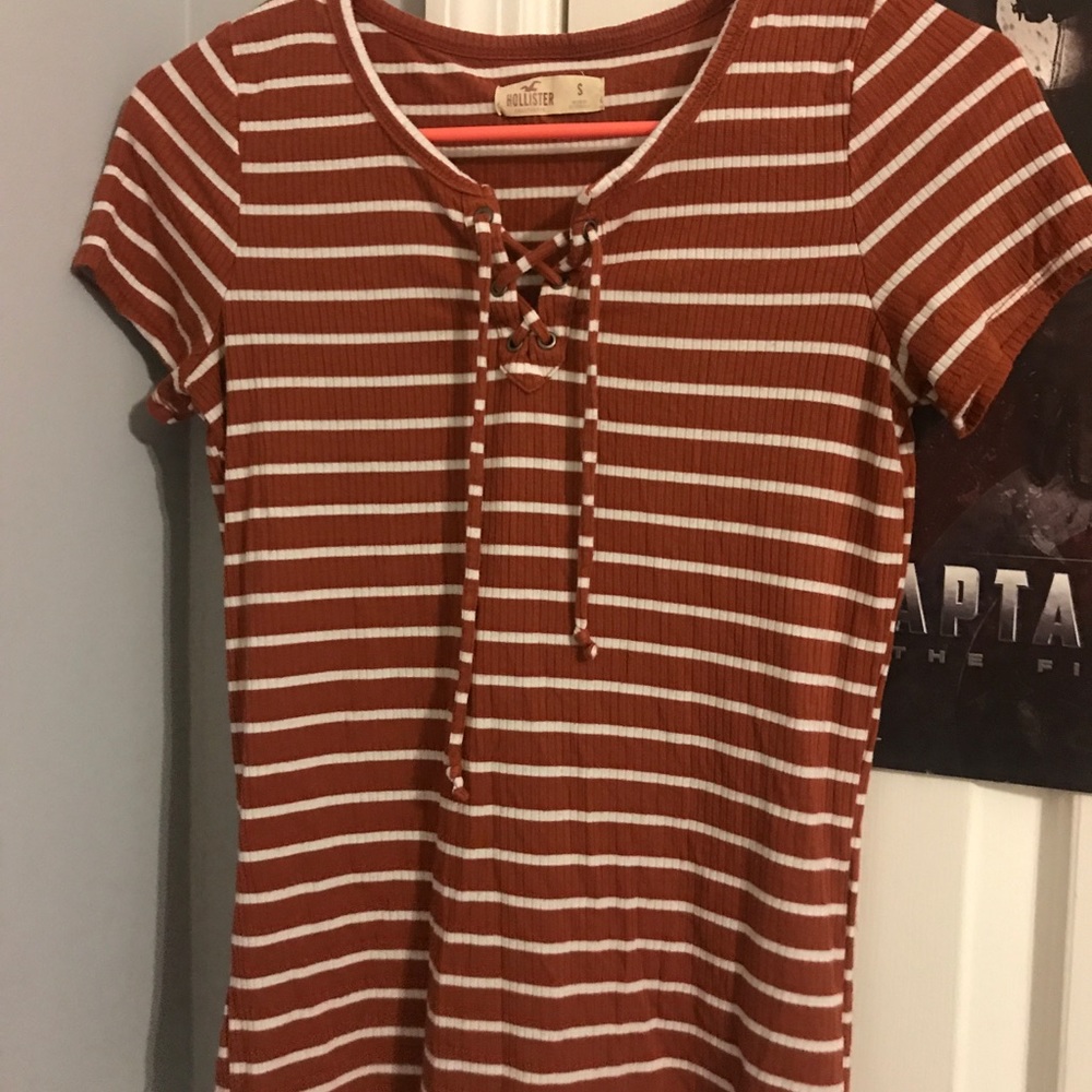 Hollister Women's Small Striped Midriff/Crop Top